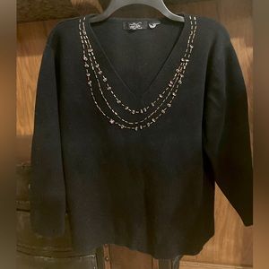 Black embellished sweater